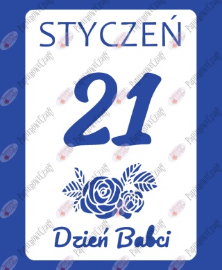 Kartka z kalendarza 21 Stycznia Dekoracje z papieru