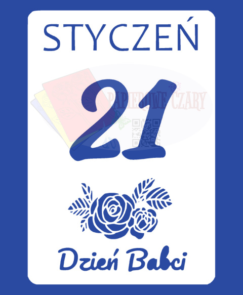 Kartka z kalendarza 21 Stycznia Dekoracje z papieru