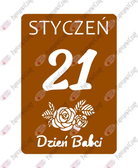 Kartka z kalendarza 21 Stycznia Dekoracje z papieru