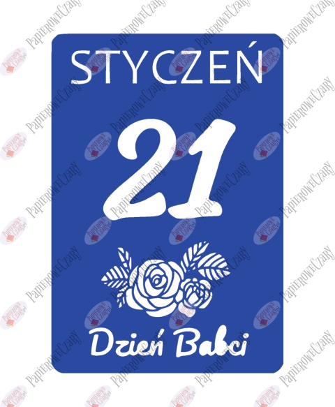 Kartka z kalendarza 21 Stycznia Dekoracje z papieru
