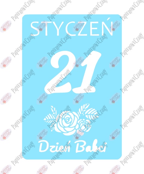 Kartka z kalendarza 21 Stycznia Dekoracje z papieru