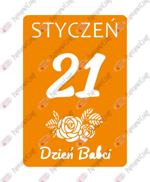 Kartka z kalendarza 21 Stycznia Dekoracje z papieru