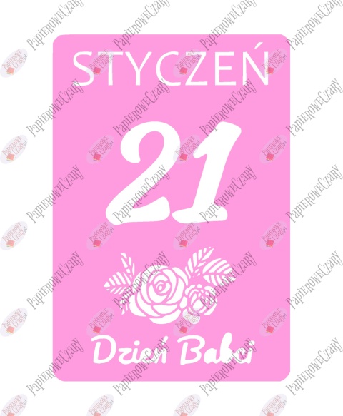 Kartka z kalendarza 21 Stycznia Dekoracje z papieru