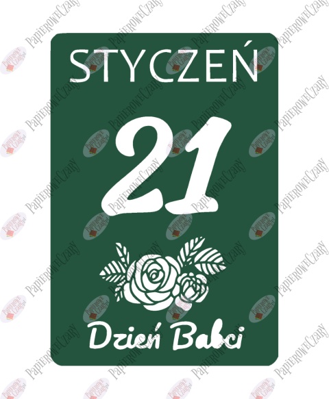 Kartka z kalendarza 21 Stycznia Dekoracje z papieru
