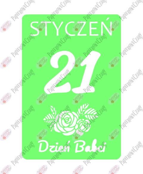 Kartka z kalendarza 21 Stycznia Dekoracje z papieru