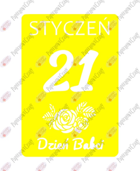 Kartka z kalendarza 21 Stycznia Dekoracje z papieru