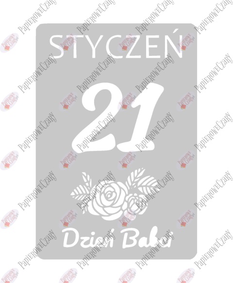 Kartka z kalendarza 21 Stycznia Dekoracje z papieru