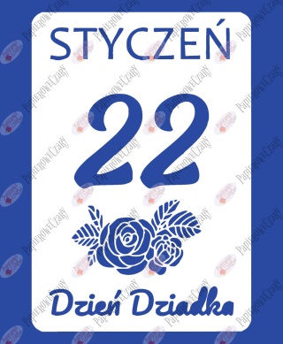 Kartka z kalendarza 22 Stycznia Dekoracje z papieru