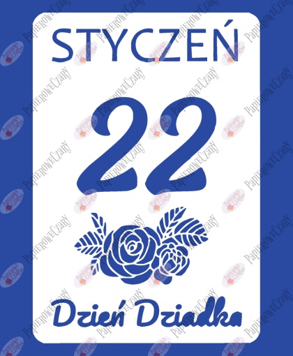 Kartka z kalendarza 22 Stycznia Dekoracje z papieru