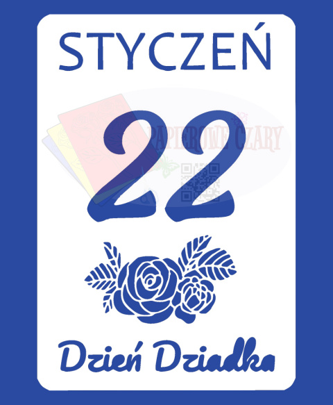 Kartka z kalendarza 22 Stycznia Dekoracje z papieru