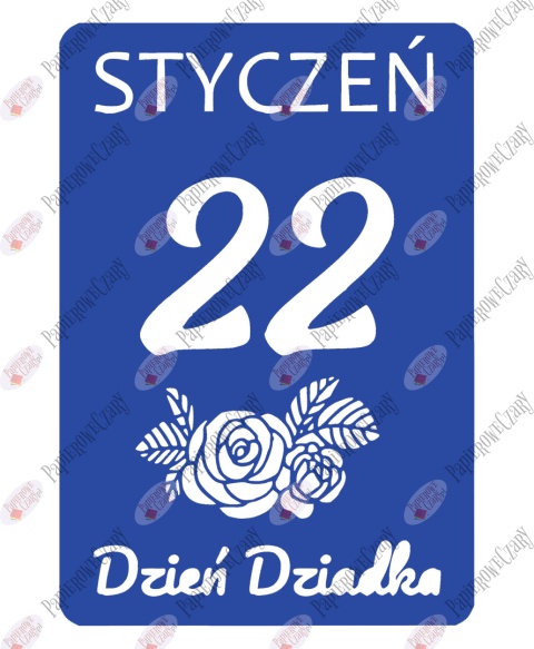 Kartka z kalendarza 22 Stycznia Dekoracje z papieru