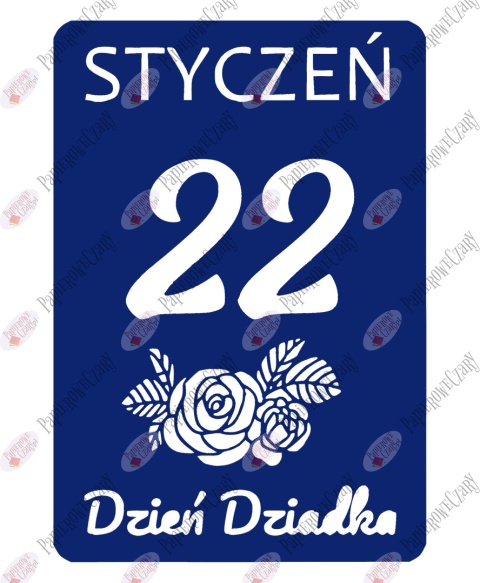 Kartka z kalendarza 22 Stycznia Dekoracje z papieru