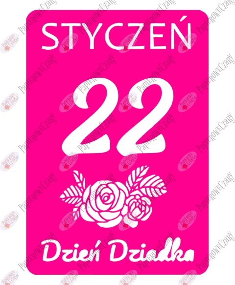 Kartka z kalendarza 22 Stycznia Dekoracje z papieru