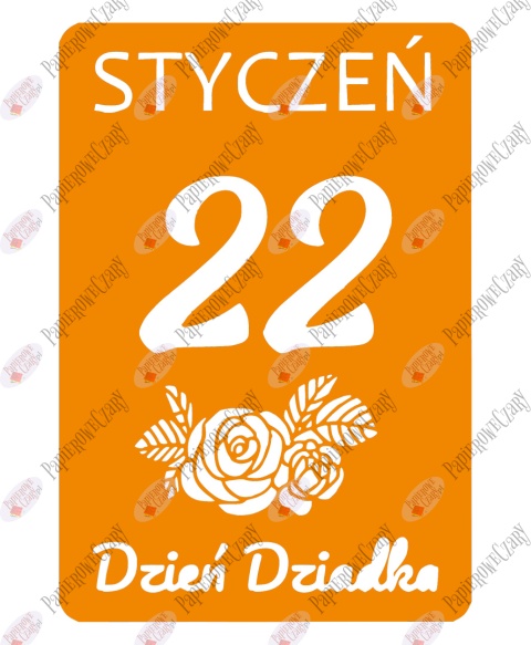 Kartka z kalendarza 22 Stycznia Dekoracje z papieru