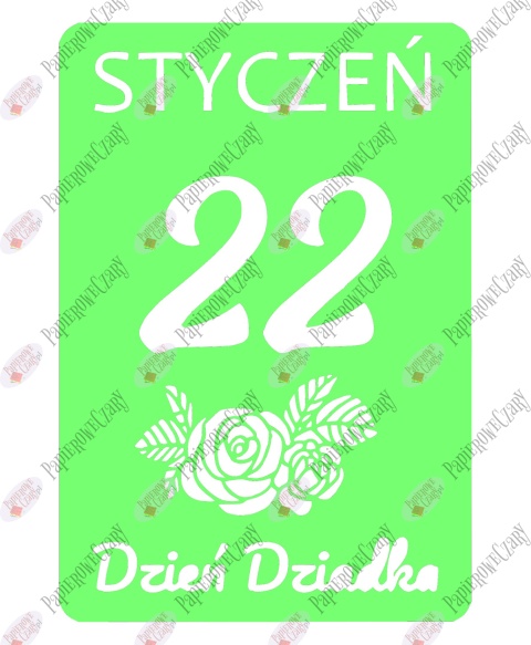 Kartka z kalendarza 22 Stycznia Dekoracje z papieru