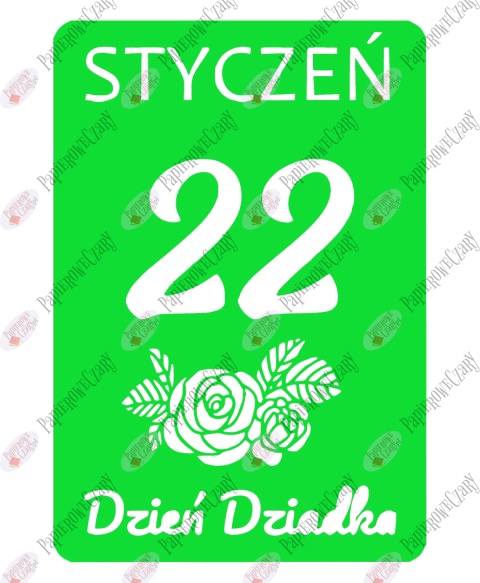 Kartka z kalendarza 22 Stycznia Dekoracje z papieru