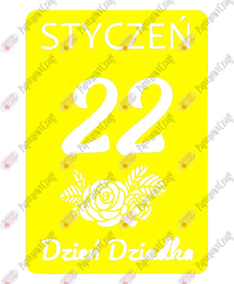 Kartka z kalendarza 22 Stycznia Dekoracje z papieru