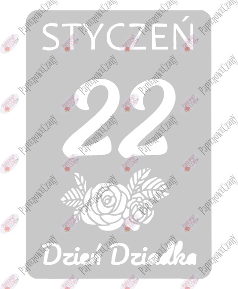 Kartka z kalendarza 22 Stycznia Dekoracje z papieru