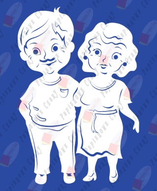 Babcia z Dziadkiem 1 Dekoracje z papieru