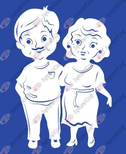 Babcia z Dziadkiem 1 Dekoracje z papieru