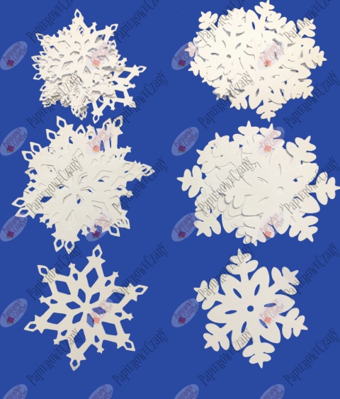 Płatek miks 2 Śnieżynka Gwiazdka Pakiet Dekoracje z papieru