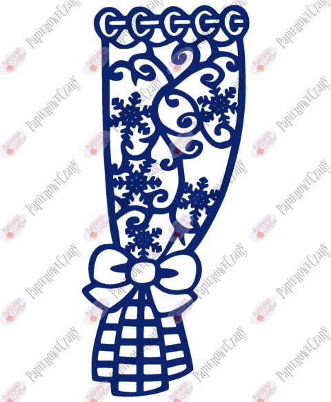 Zasłonka zimowa 3 Dekoracje z papieru