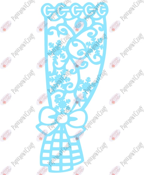 Zasłonka zimowa 3 Dekoracje z papieru