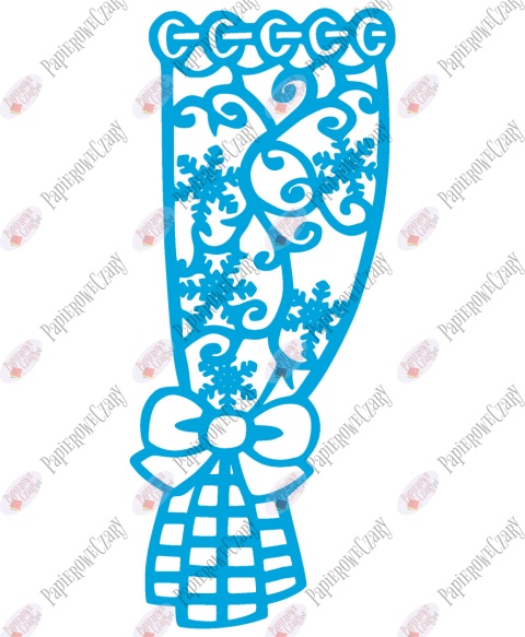 Zasłonka zimowa 3 Dekoracje z papieru