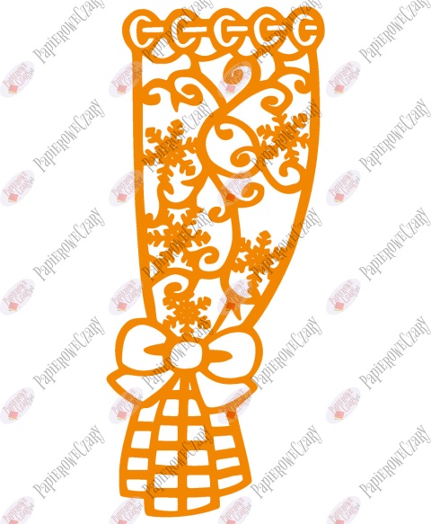 Zasłonka zimowa 3 Dekoracje z papieru