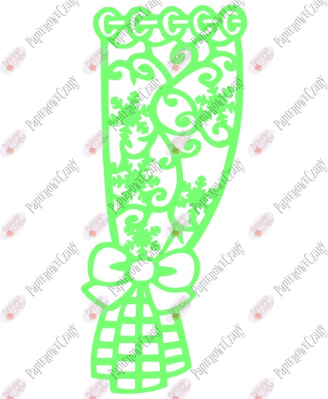 Zasłonka zimowa 3 Dekoracje z papieru