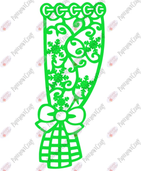 Zasłonka zimowa 3 Dekoracje z papieru