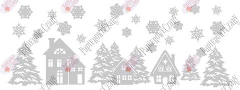 Zestaw 111 Scenka zimowa Dekoracje z papieru