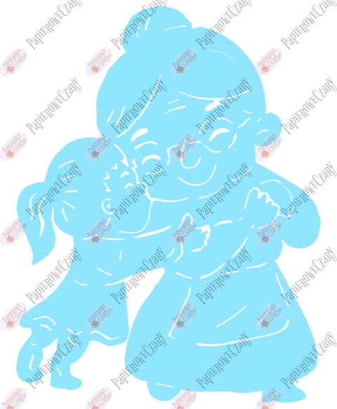 Babcia z Wnuczką 1 Dekoracje z papieru