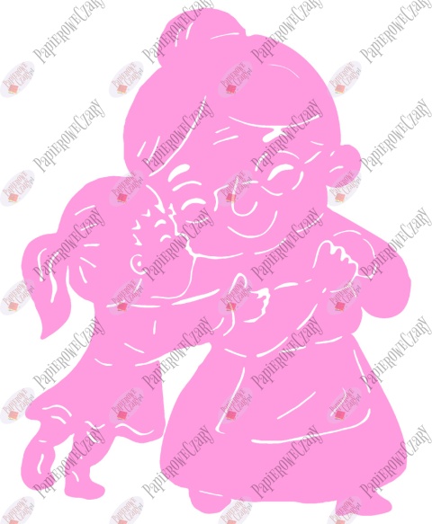 Babcia z Wnuczką 1 Dekoracje z papieru