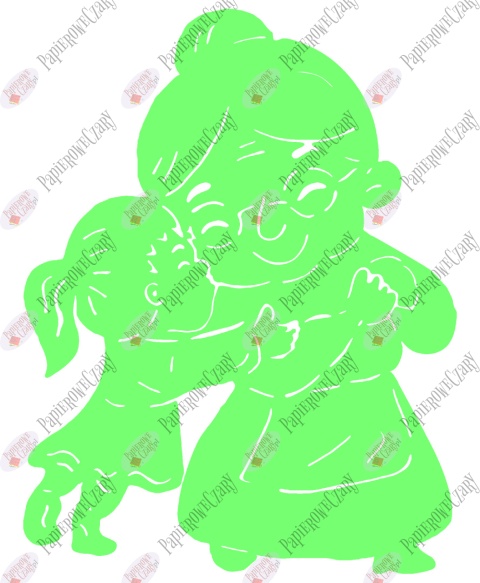 Babcia z Wnuczką 1 Dekoracje z papieru