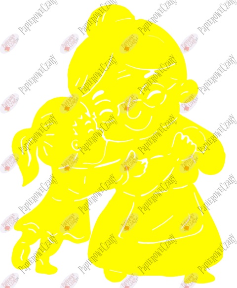 Babcia z Wnuczką 1 Dekoracje z papieru