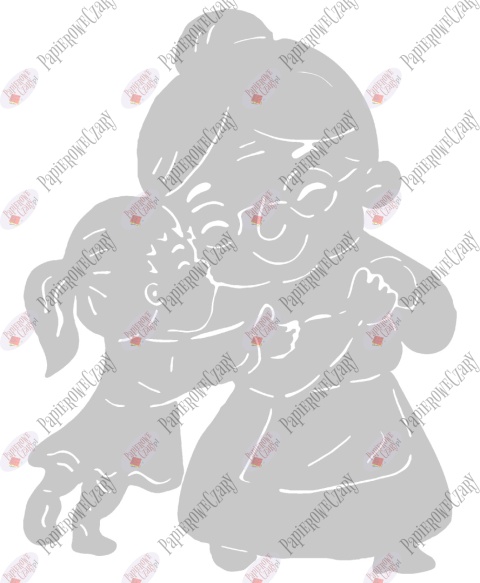 Babcia z Wnuczką 1 Dekoracje z papieru