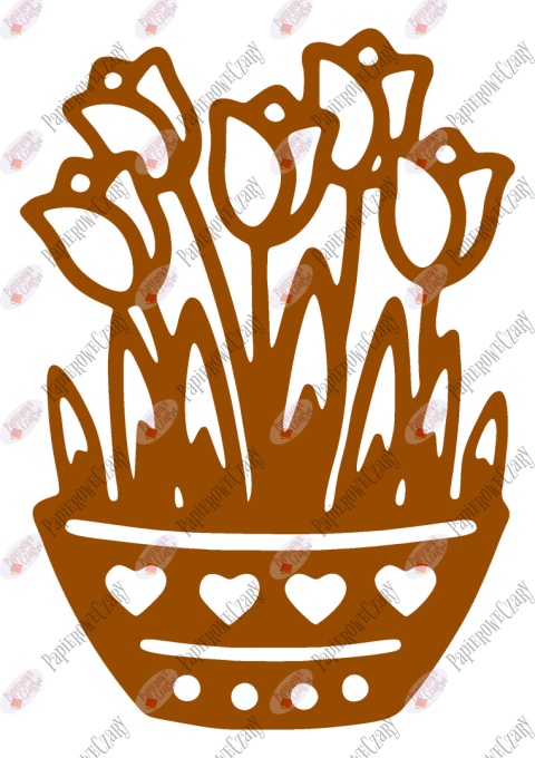 Tulipany w doniczce 1 Dekoracje z papieru