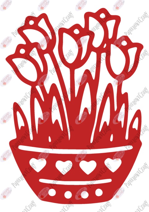 Tulipany w doniczce 1 Dekoracje z papieru