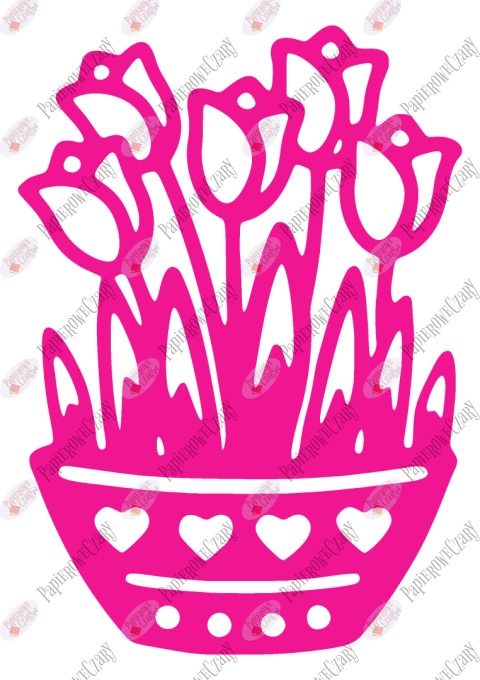 Tulipany w doniczce 1 Dekoracje z papieru