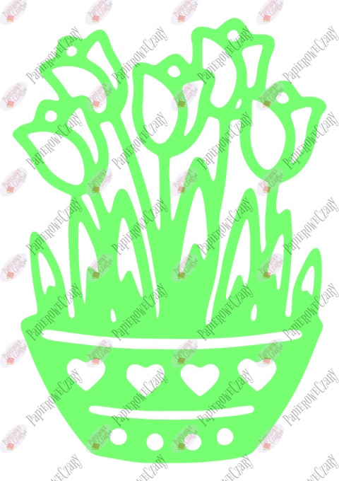 Tulipany w doniczce 1 Dekoracje z papieru