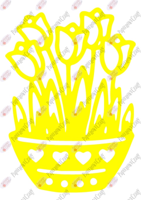 Tulipany w doniczce 1 Dekoracje z papieru