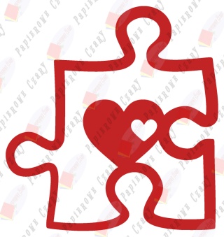 Puzzel serce 1 Dekoracje z papieru