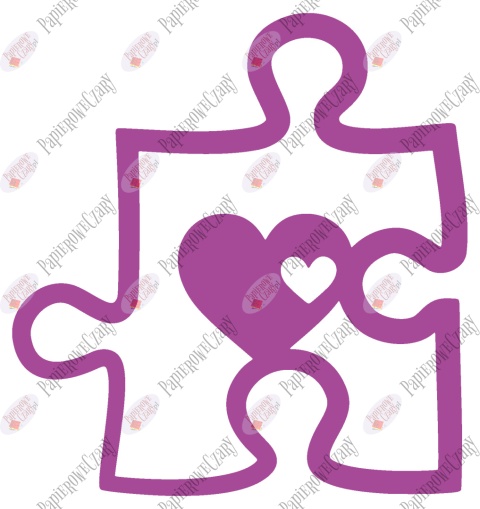 Puzzel serce 1 Dekoracje z papieru