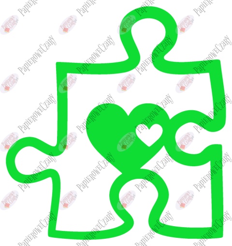 Puzzel serce 1 Dekoracje z papieru