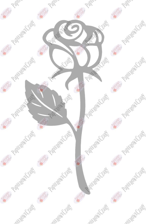 Róża 3 biała czerwona Dekoracje z papieru