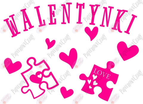 Zestaw 149 WALENTYNKI Dekoracje z papieru