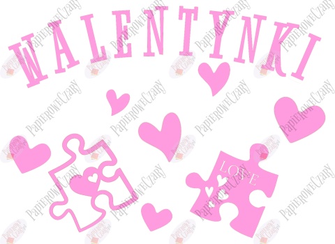 Zestaw 149 WALENTYNKI Dekoracje z papieru