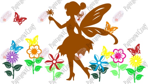 Zestaw 14 WRÓŻKA Dekoracje z papieru