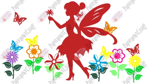 Zestaw 14 WRÓŻKA Dekoracje z papieru